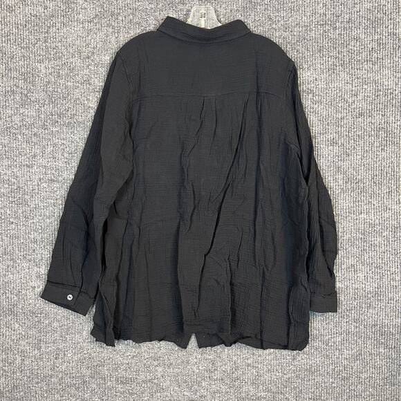 Belle By Kim Gravel Gotta Have It Cotton Gauze Summer Night Shirt Size XL Black - Picture 6 of 10